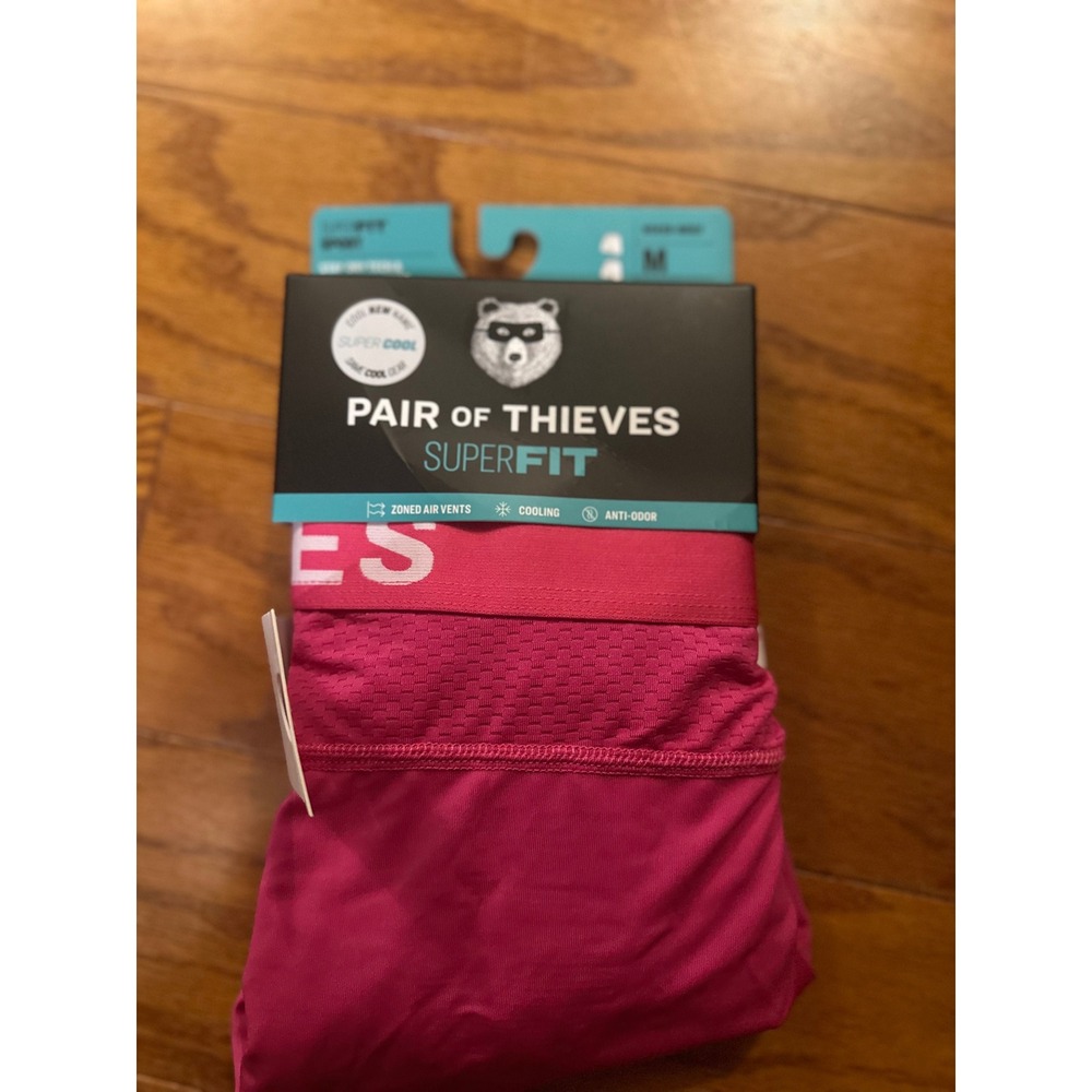 Pair of Thieves SuperFit Sport Boxer Briefs Mens Medium Pink Black 2 Pack NWT